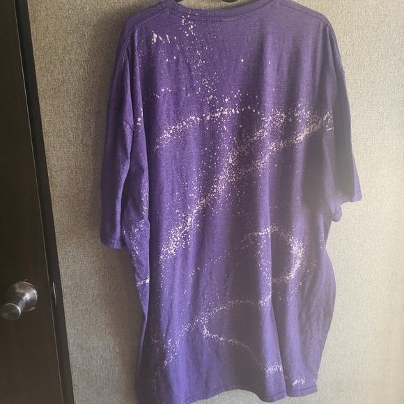 Teacher T Shirt Bleached Design Rainbow 3x XXXL Purple - Picture 4 of 5
